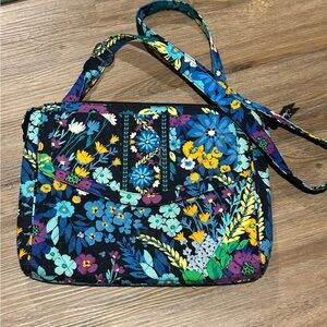 Vera Bradley Midnight Blues Floral Women's Shoulder iPad Laptop Bag